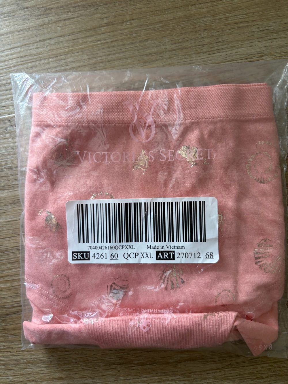 NWT Victoria's Secret XXL Pink Seashell Foil Panty | Sealed, Shell-ebrating